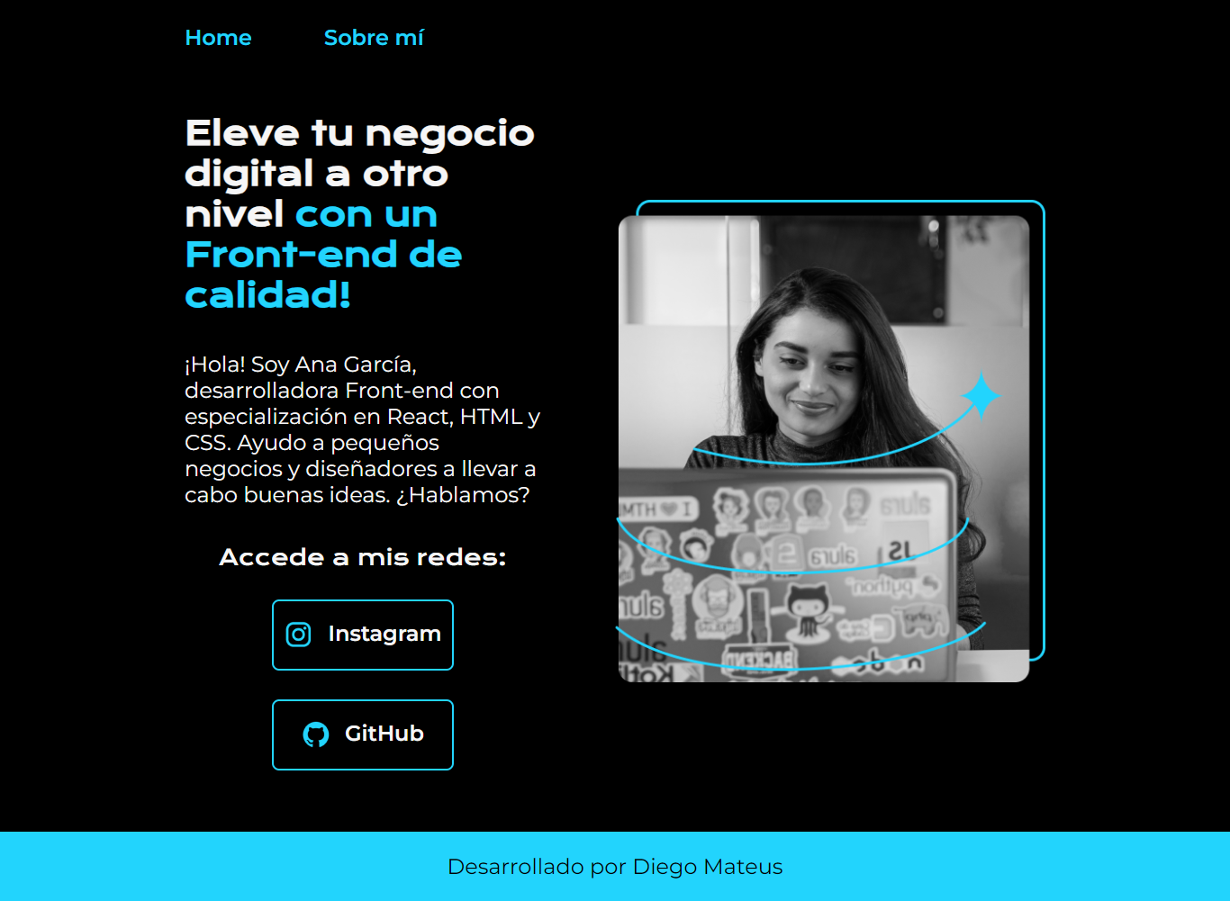 Vista previa del proyecto Portafolio cliente