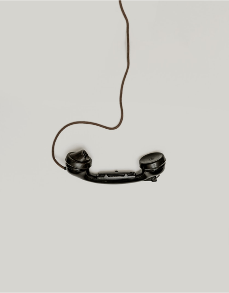 Fotografía de la bocina de un teléfono